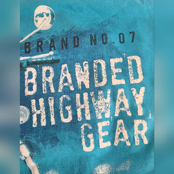 Urban Vintage Retro Men's‎ Blue T-shirt, Size XL - Picture 5 of 5